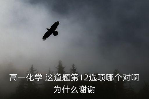 高一化學 這道題第12選項哪個對啊為什么謝謝