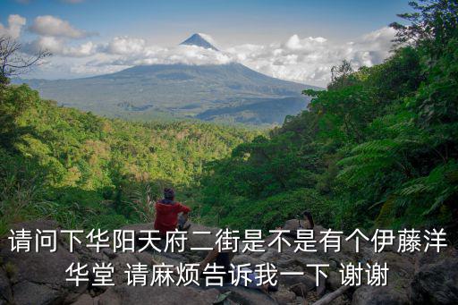 天府花溪谷，請(qǐng)問(wèn)下華陽(yáng)天府二街是不是有個(gè)伊藤洋華堂 請(qǐng)麻煩告訴我一下 謝謝