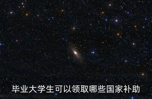 畢業大學生可以領取哪些國家補助