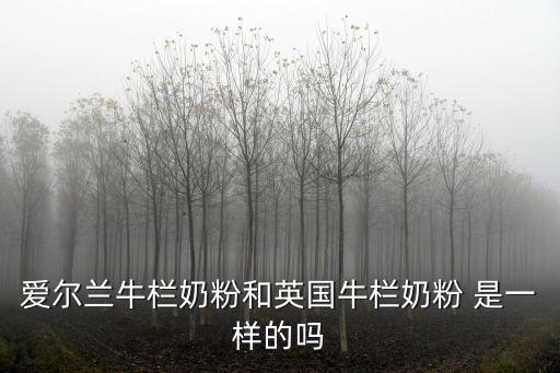 愛爾蘭牛欄奶粉和英國牛欄奶粉 是一樣的嗎