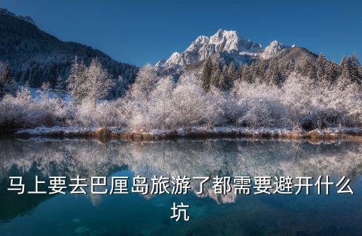馬上要去巴厘島旅游了都需要避開什么坑