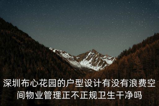 深圳布心花園的戶型設計有沒有浪費空間物業管理正不正規衛生干凈嗎