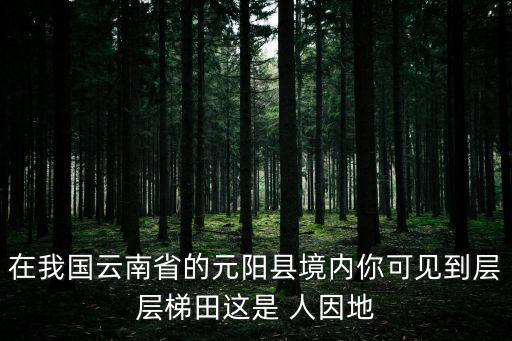 歐家梯田，在我國云南省的元陽縣境內你可見到層層梯田這是 人因地