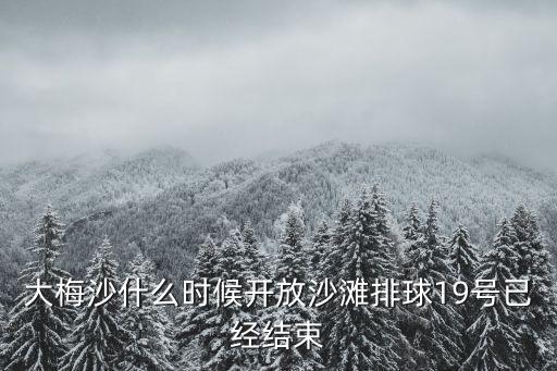 大梅沙什么時候開放沙灘排球19號已經(jīng)結(jié)束