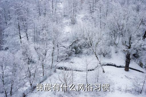 彝族有什么風俗習慣