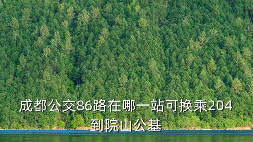 成都公交86路在哪一站可換乘204到院山公基