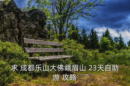 求 成都樂(lè)山大佛峨眉山 23天自助游 攻略
