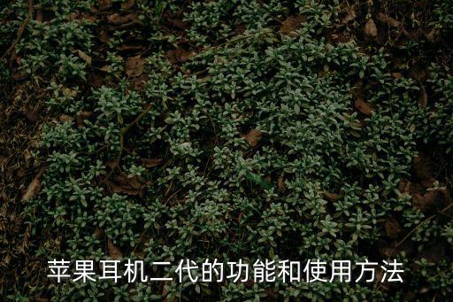 蘋(píng)果耳機(jī)二代的功能和使用方法