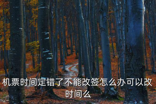 機票時間定錯了不能改簽怎么辦可以改時間么