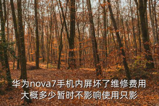 華為nova7手機內屏壞了維修費用大概多少暫時不影響使用只影