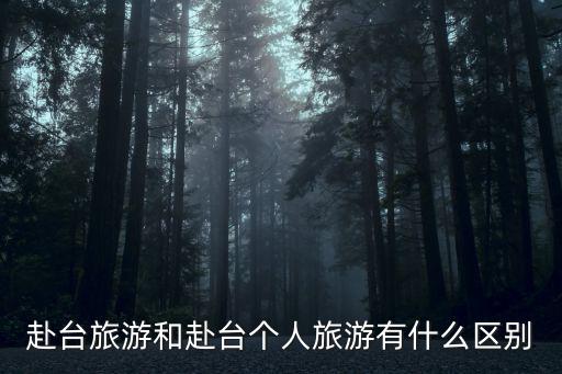赴臺個人游，赴臺旅游個人行