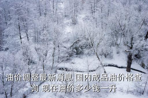 油價調整最新消息 國內成品油價格查詢 現在油價多少錢一升