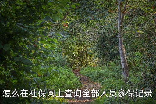 怎么在社保網上查詢全部人員參保記錄