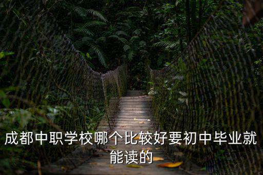 成都中職學校哪個比較好要初中畢業就能讀的