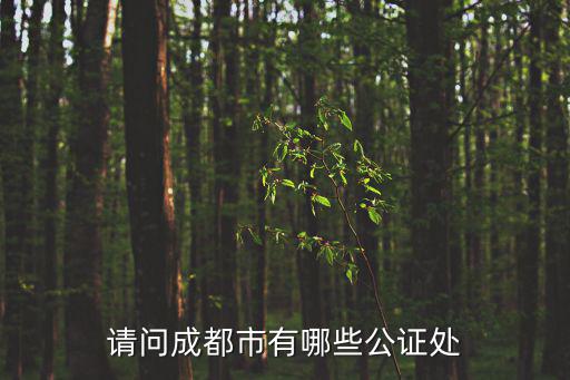 請問成都市有哪些公證處