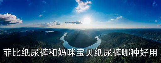 菲比紙尿褲和媽咪寶貝紙尿褲哪種好用