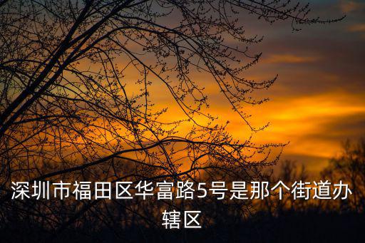 深圳市福田區(qū)華富路5號是那個街道辦轄區(qū)