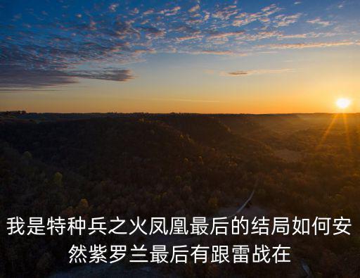 我是特種兵之火鳳凰最后的結(jié)局如何安然紫羅蘭最后有跟雷戰(zhàn)在