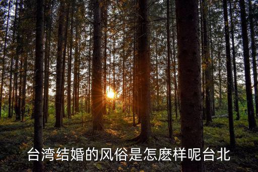 臺灣結(jié)婚的風(fēng)俗是怎麼樣呢臺北