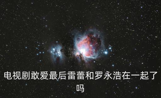 電視劇敢愛最后雷蕾和羅永浩在一起了嗎