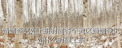 婚姻登記處上班時間各個地區婚姻登記處什么時候上班