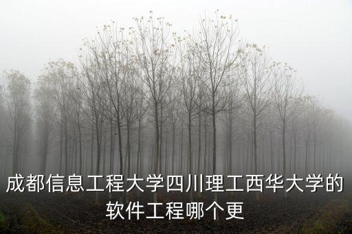 成都信息工程大學四川理工西華大學的軟件工程哪個更