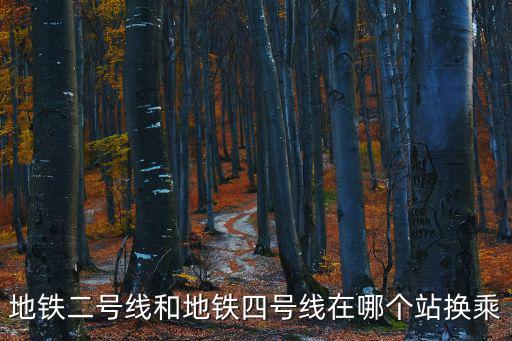 地缺4號線，地鐵二號線和地鐵四號線在哪個站換乘