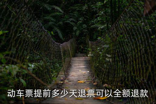 動車退票，動車票提前多少天退票可以全額退款