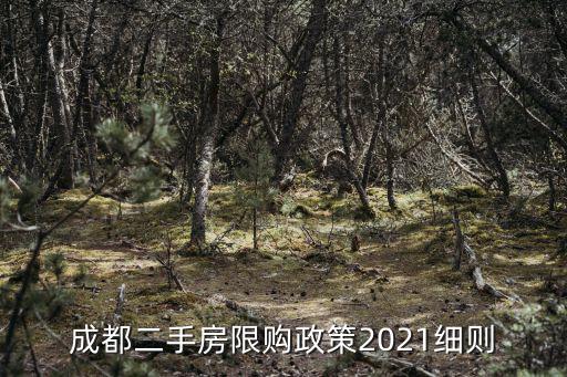 成都二手房限購政策2021細則