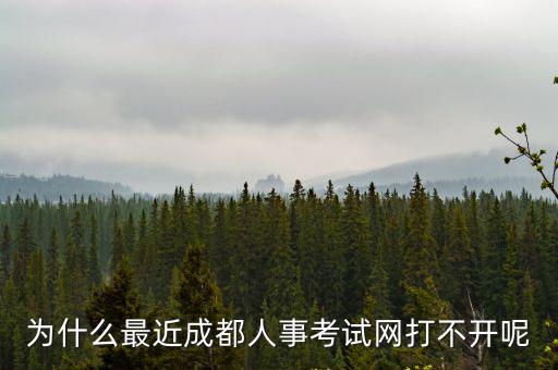 為什么最近成都人事考試網(wǎng)打不開呢