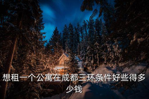 想租一個公寓在成都三環條件好些得多少錢