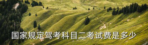 國家規定駕考科目二考試費是多少