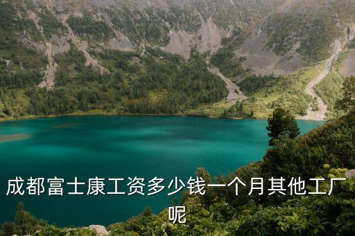 成都富士康工資多少錢一個月其他工廠呢