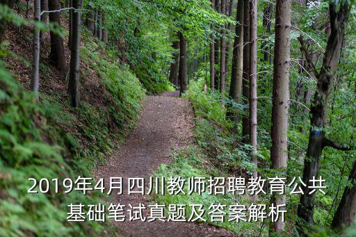 2019年4月四川教師招聘教育公共基礎(chǔ)筆試真題及答案解析