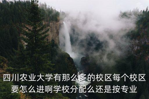四川農(nóng)業(yè)大學(xué)雅安校區(qū)，報(bào)了川農(nóng)的雅安校區(qū)被調(diào)配到其它校區(qū)嗎