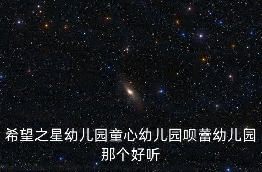 希望之星幼兒園童心幼兒園唄蕾幼兒園那個好聽