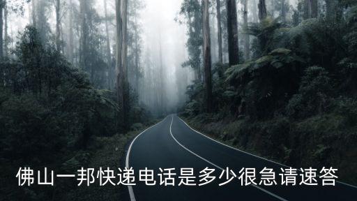 佛山一邦快遞電話是多少很急請速答