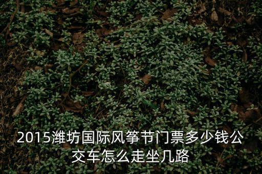 2015濰坊國際風箏節門票多少錢公交車怎么走坐幾路