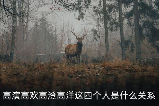 高演高歡高澄高洋這四個人是什么關系