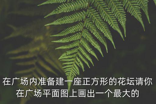 在廣場內(nèi)準備建一座正方形的花壇請你在廣場平面圖上畫出一個最大的