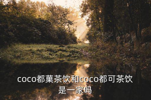 coco都菓茶飲和coco都可茶飲是一家嗎