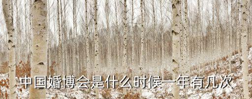 中國婚博會是什么時(shí)候一年有幾次