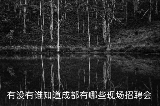 有沒有誰知道成都有哪些現場招聘會