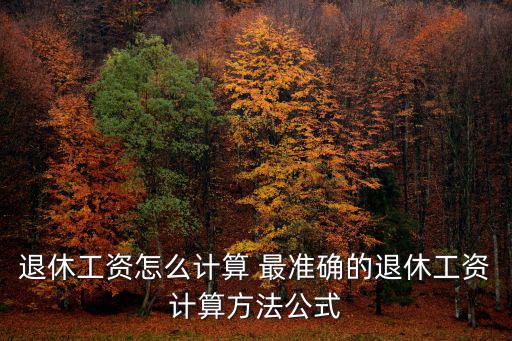 退休工資怎么計算 最準(zhǔn)確的退休工資計算方法公式