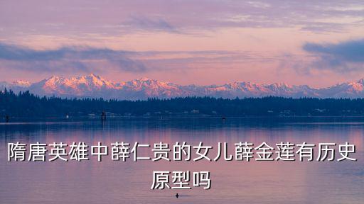 隋唐英雄中薛仁貴的女兒薛金蓮有歷史原型嗎