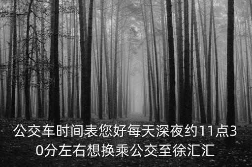 深夜公交，長(zhǎng)沙有夜間公交嗎都運(yùn)行到幾點(diǎn)