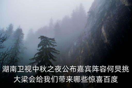 湖南衛視中秋之夜公布嘉賓陣容何炅挑大梁會給我們帶來哪些驚喜百度