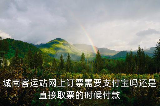 城南客運站網上訂票需要支付寶嗎還是直接取票的時候付款