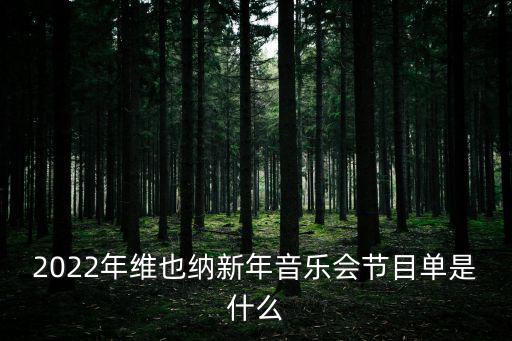 2022年維也納新年音樂會節(jié)目單是什么