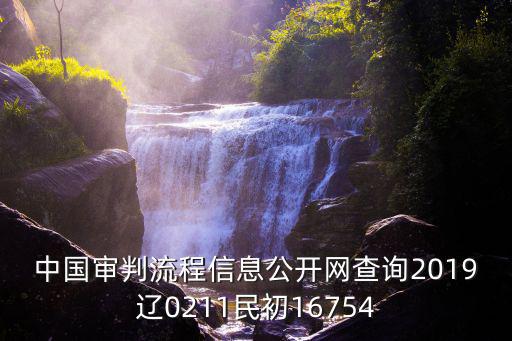 中國審判流程信息公開網查詢2019遼0211民初16754